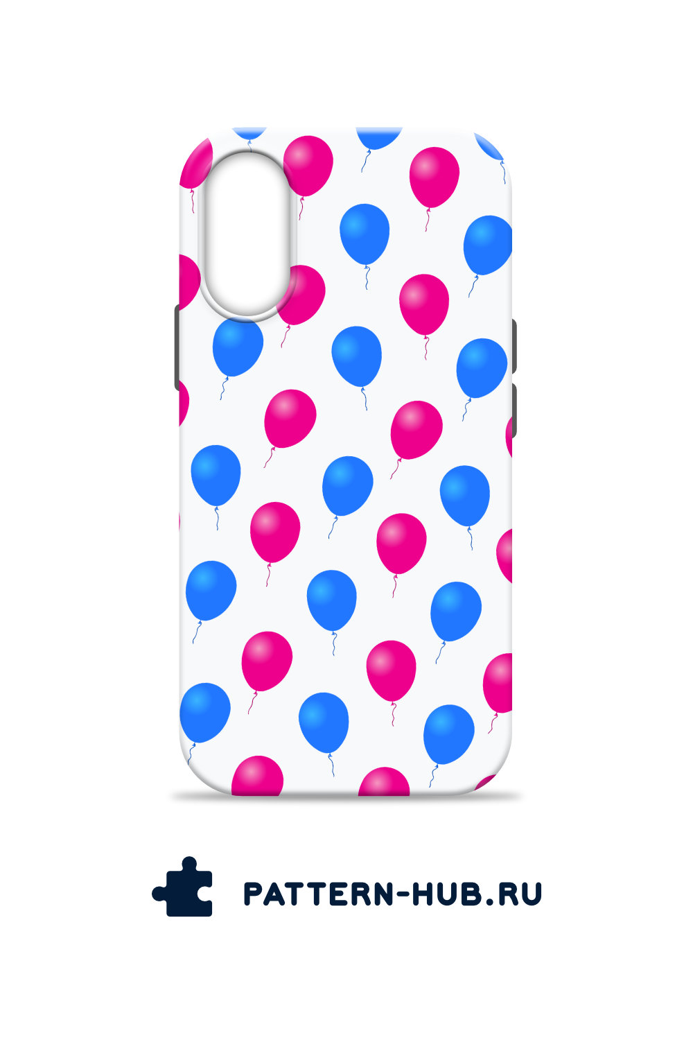 Phone Case With Red And Blue Balloons