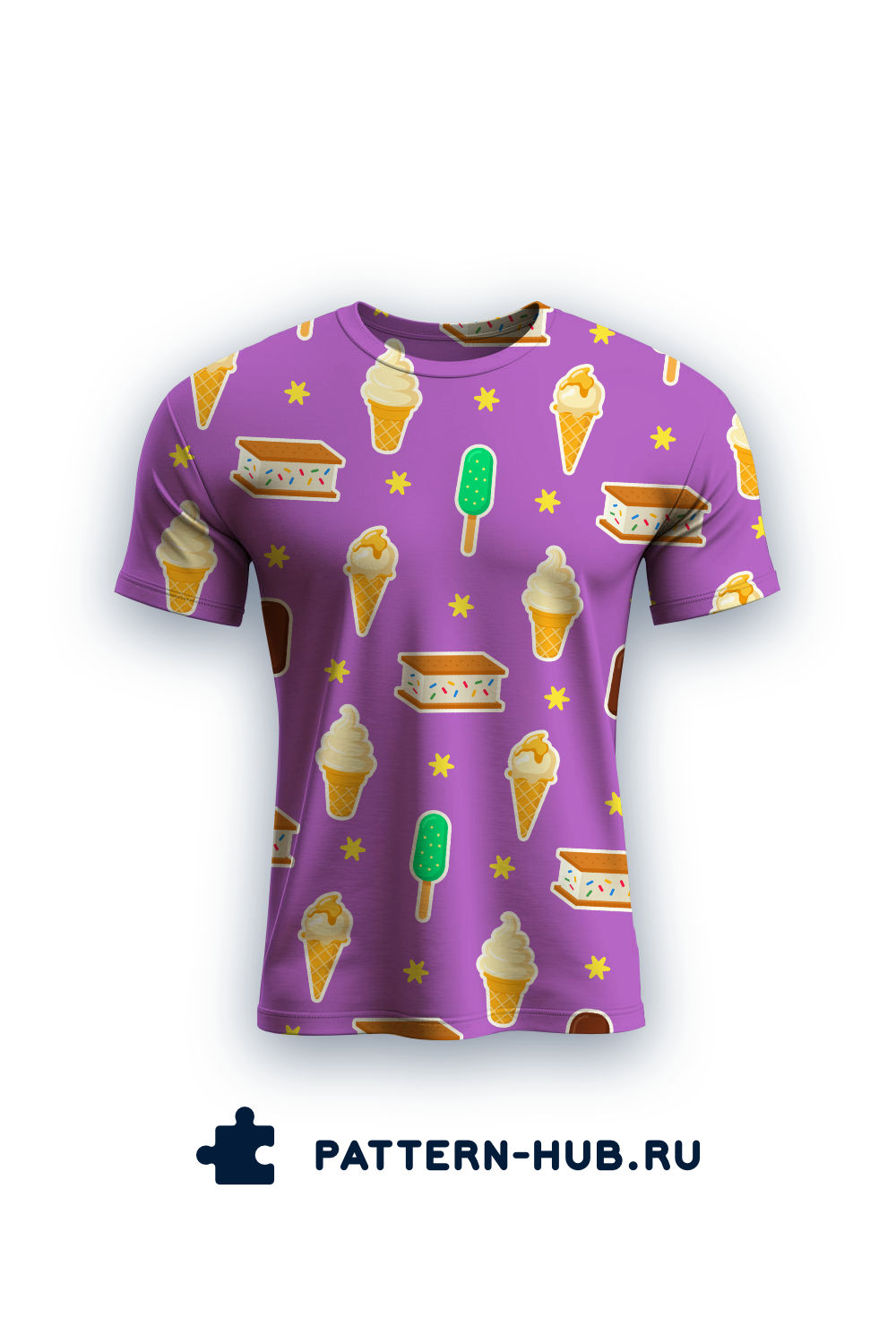 T-shirt With Five Types Of Ice Cream