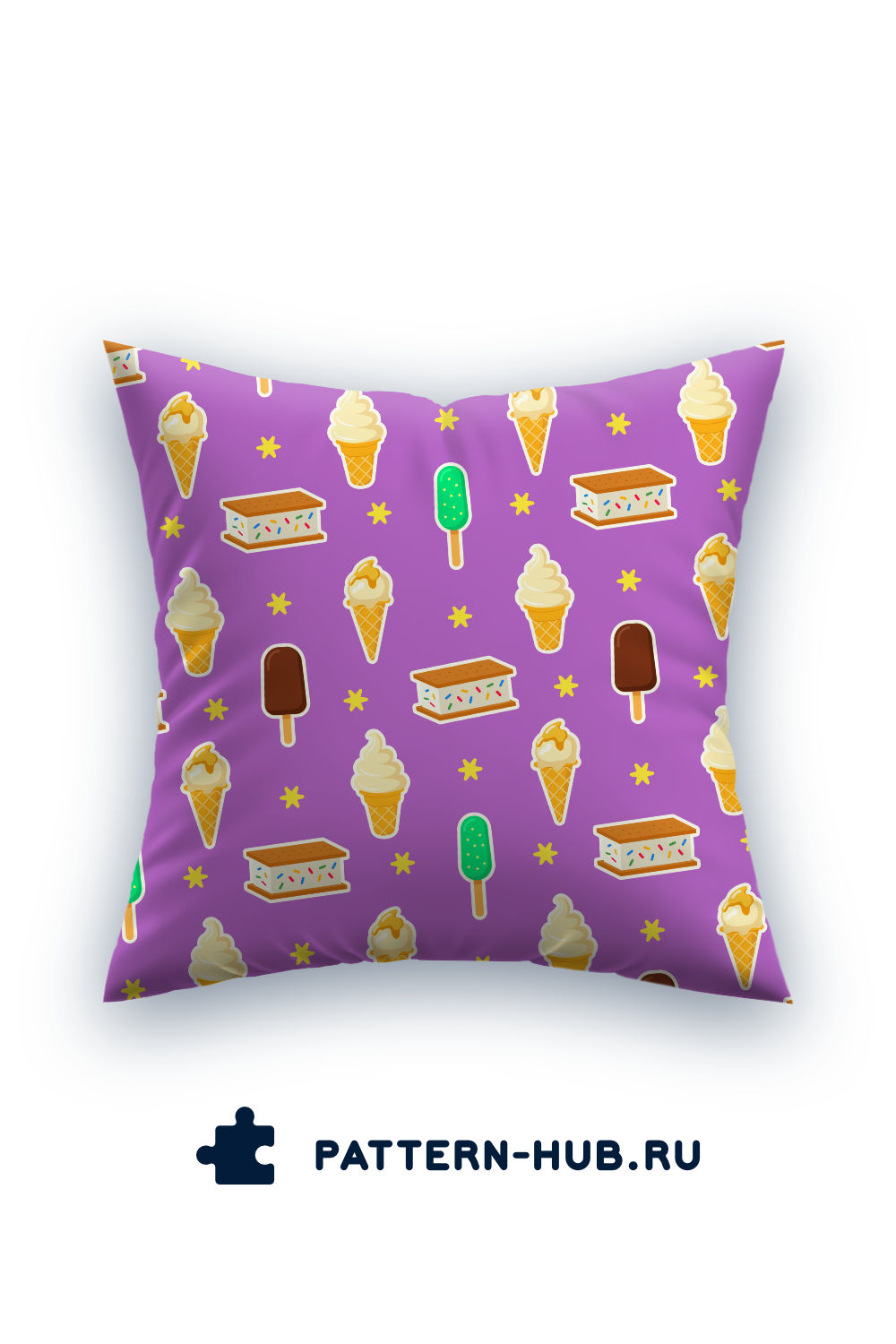 Pillow With Five Types Of Ice Cream
