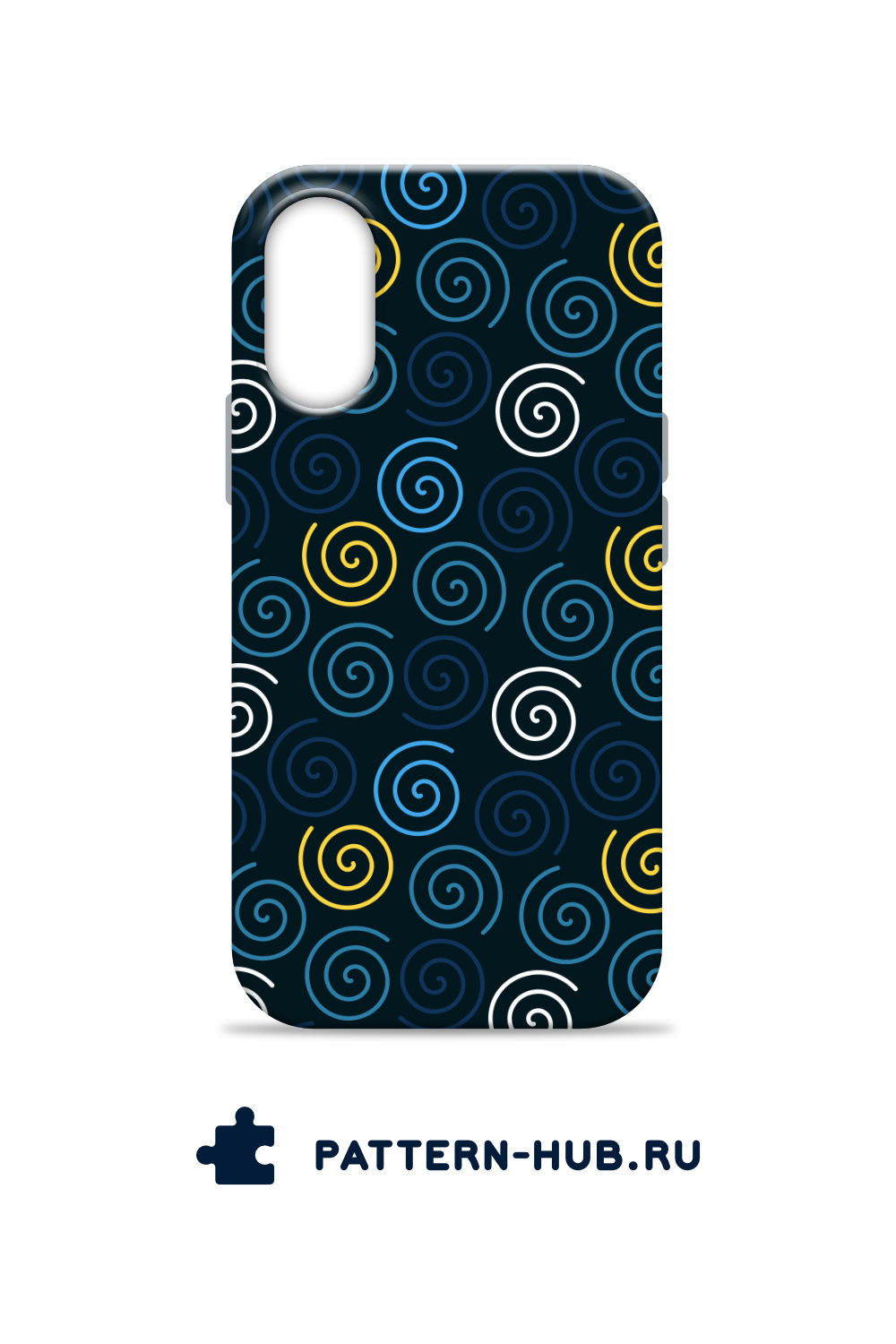 Phone Case With Multicolored Spirals