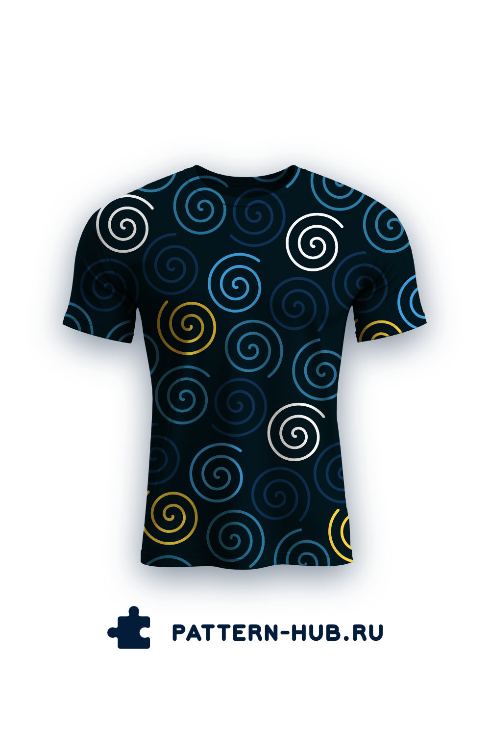 T-shirt With Multicolored Spirals