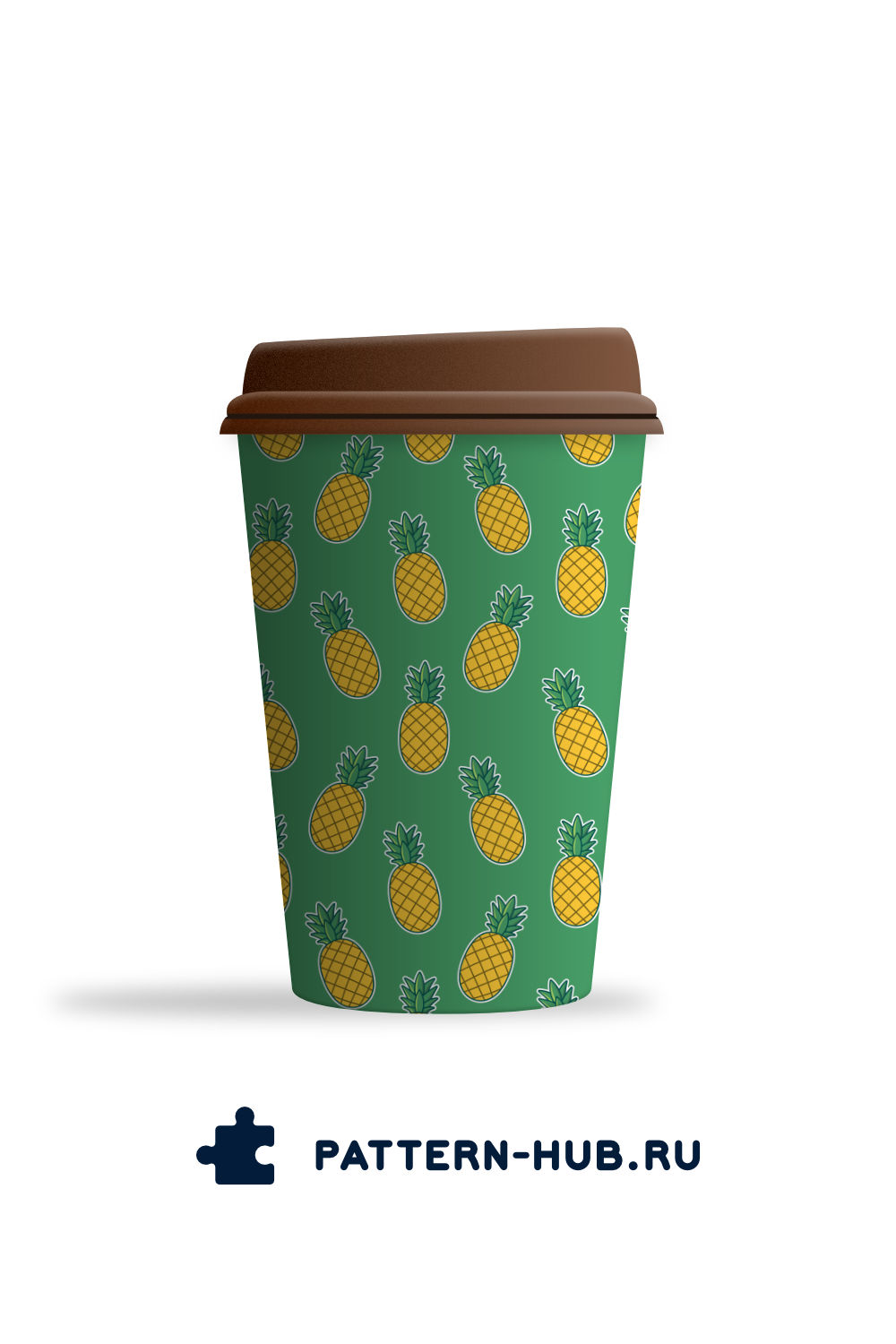 Paper Cup With Pineapple Pattern