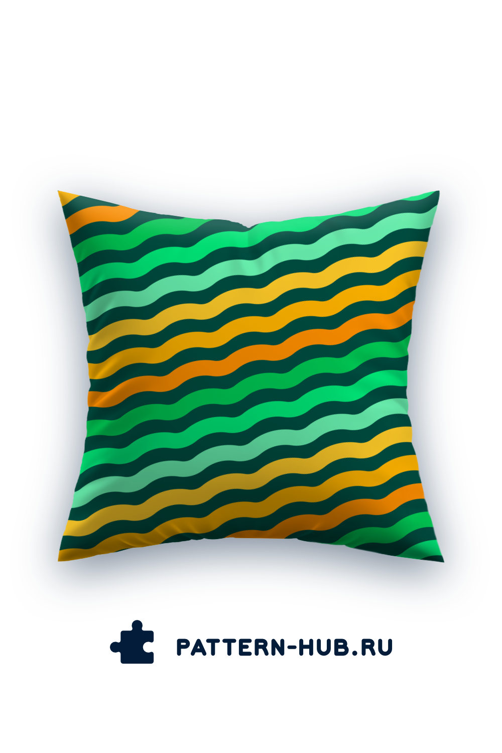 Pillow With Colorful Waves