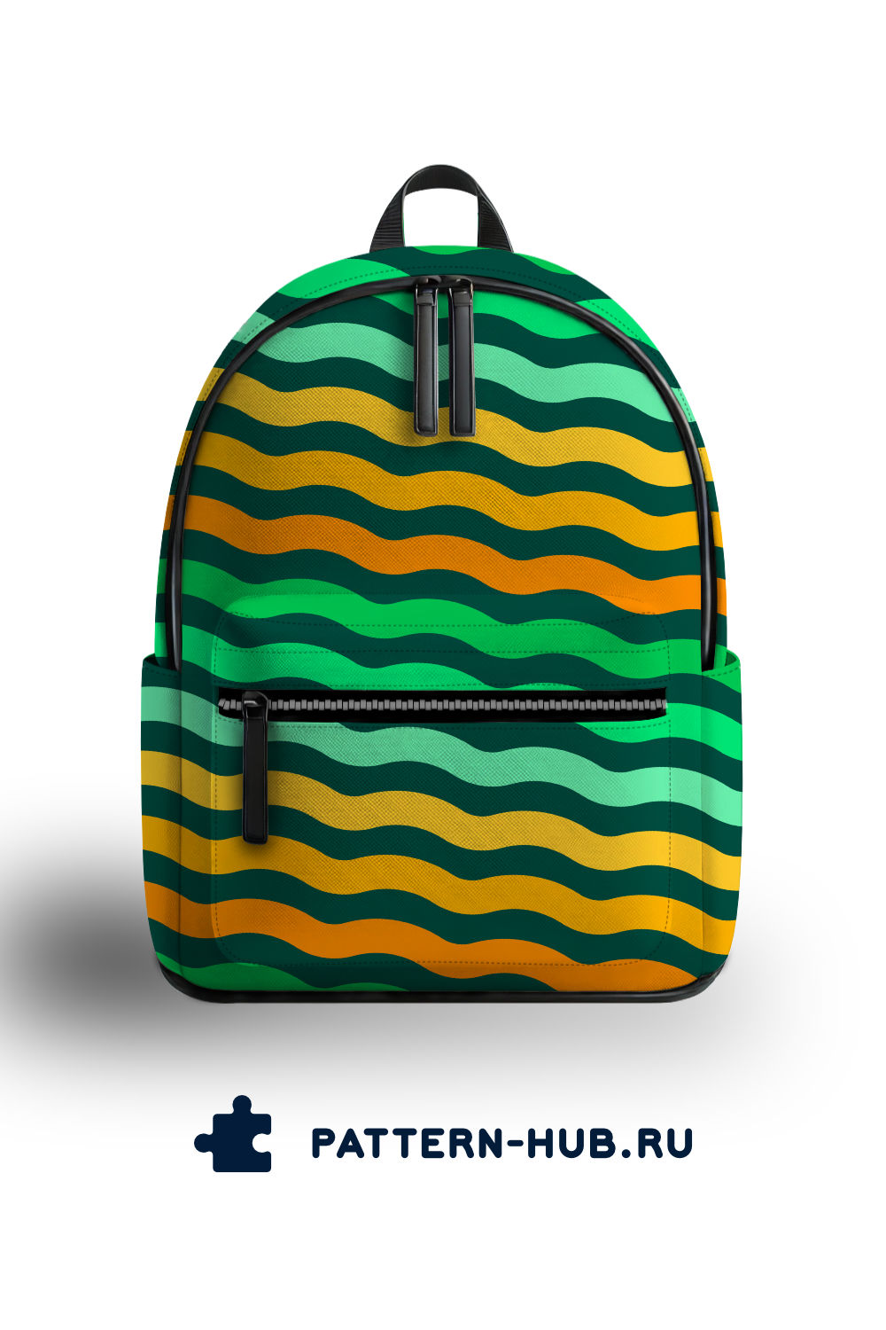 Backpack With Colorful Waves